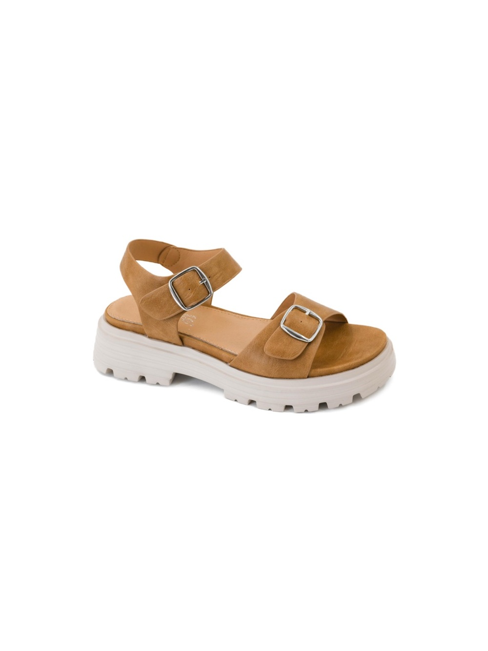 Corkys “That’s Just Me” Caramel Double-Buckle Platform Sandal